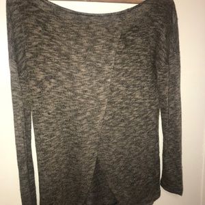 Women's off the shoulder open back knit sweater